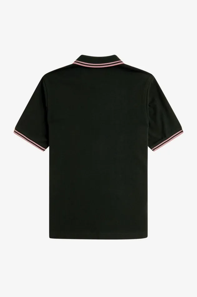 Women The Fred Perry Shirt Fred Perry G3600 Night Greendark Pinkdark Pink