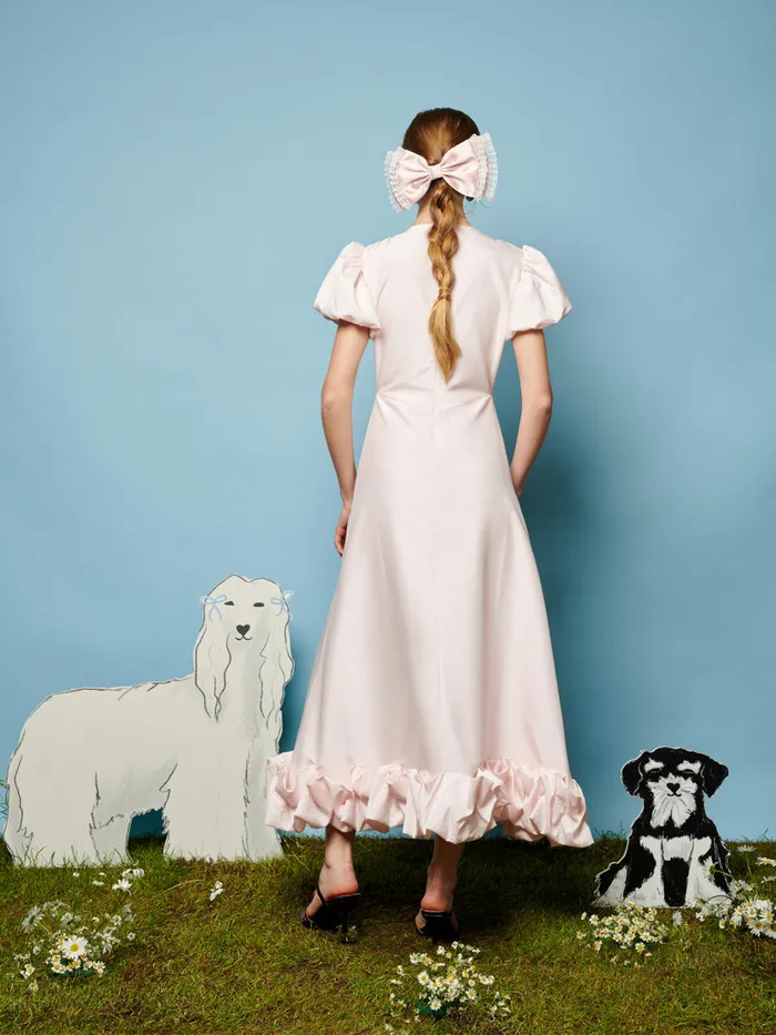 Women Tilly Taffeta Midi Dress Pale Pink Sister Jane Dresses