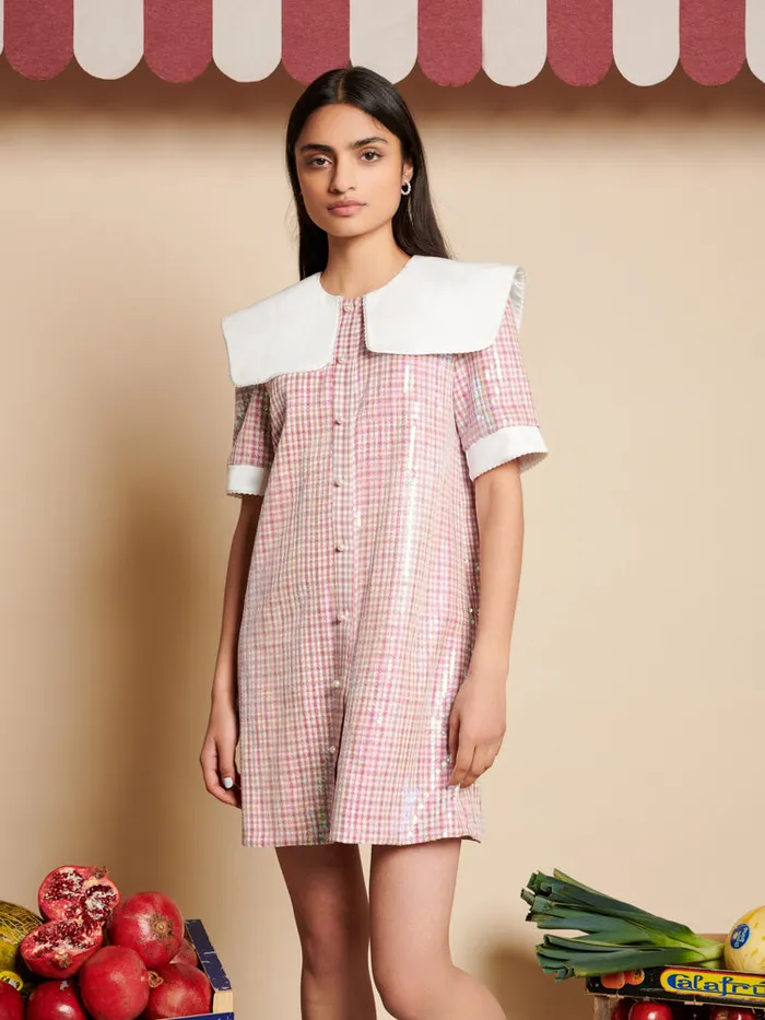Women Toffee Sequin Mini Dress Guava Pink Sister Jane Dresses