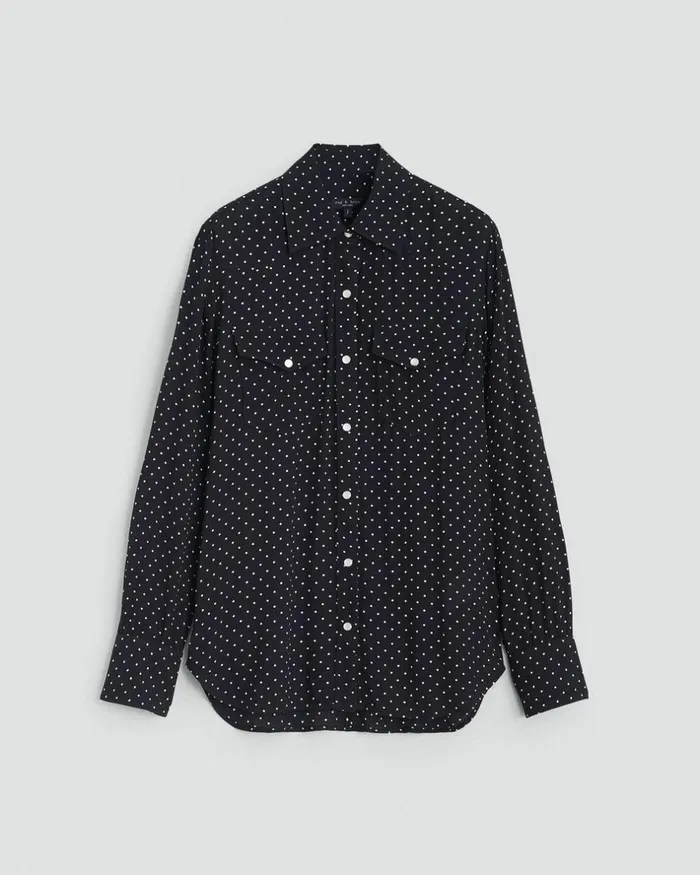 Women Tops Rag 038 Bone Farren Crepe Shirt Polka Dot