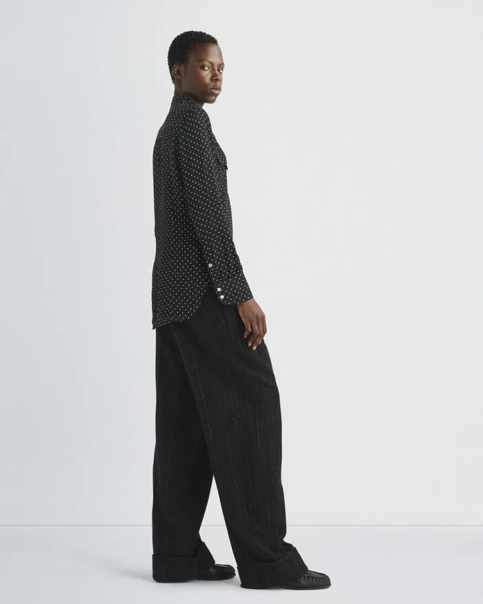Women Tops Rag 038 Bone Farren Crepe Shirt Polka Dot