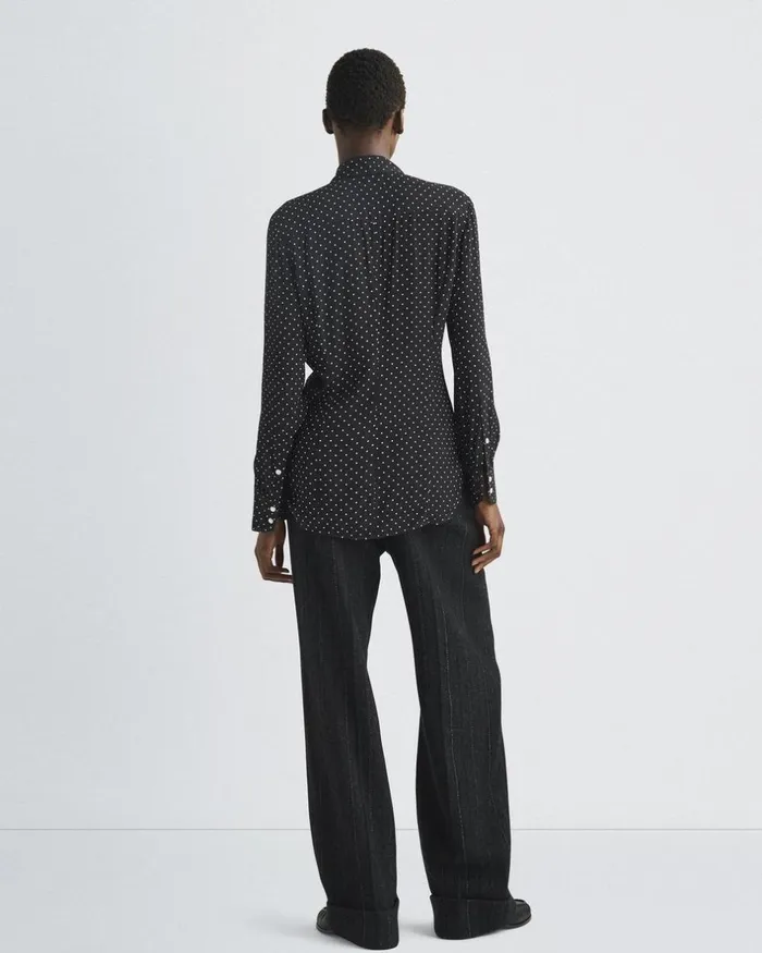 Women Tops Rag 038 Bone Farren Crepe Shirt Polka Dot