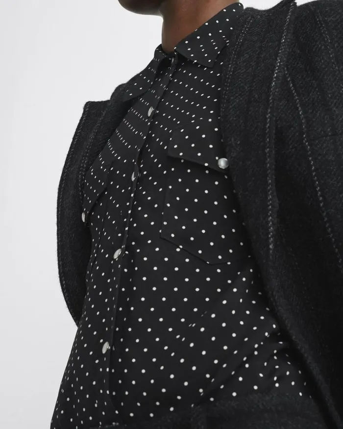 Women Tops Rag 038 Bone Farren Crepe Shirt Polka Dot