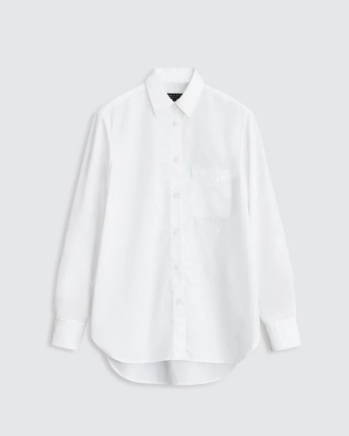 Women Tops Rag 038 Bone Maxine Cotton Poplin Shirt White