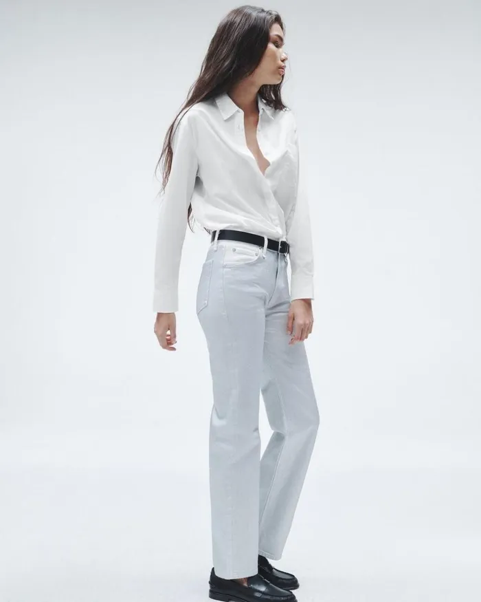 Women Tops Rag 038 Bone Maxine Cotton Poplin Shirt White
