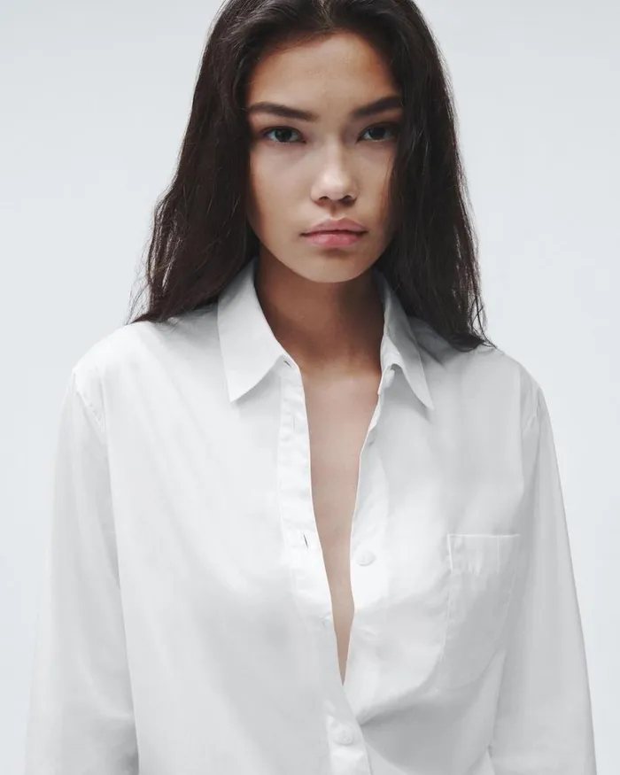Women Tops Rag 038 Bone Maxine Cotton Poplin Shirt White