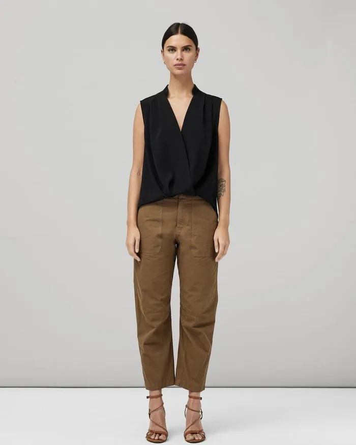 Women Tops Rag 038 Bone Meredith Satin Blouse Black