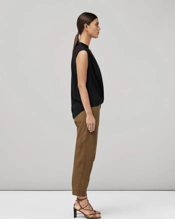 Women Tops Rag 038 Bone Meredith Satin Blouse Black