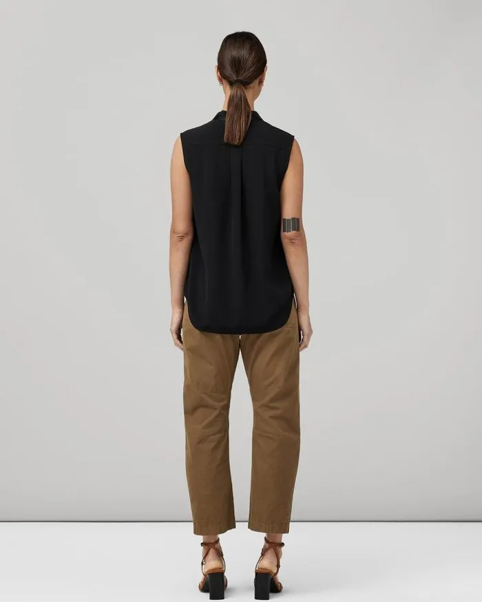 Women Tops Rag 038 Bone Meredith Satin Blouse Black