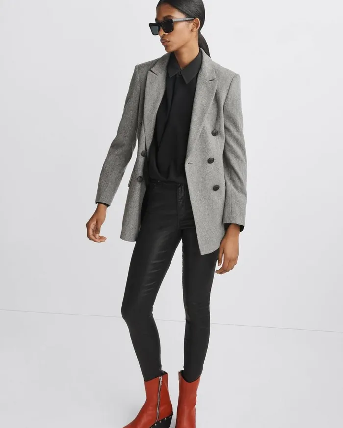 Women Tops Rag 038 Bone Phillipa Satin Blouse Black