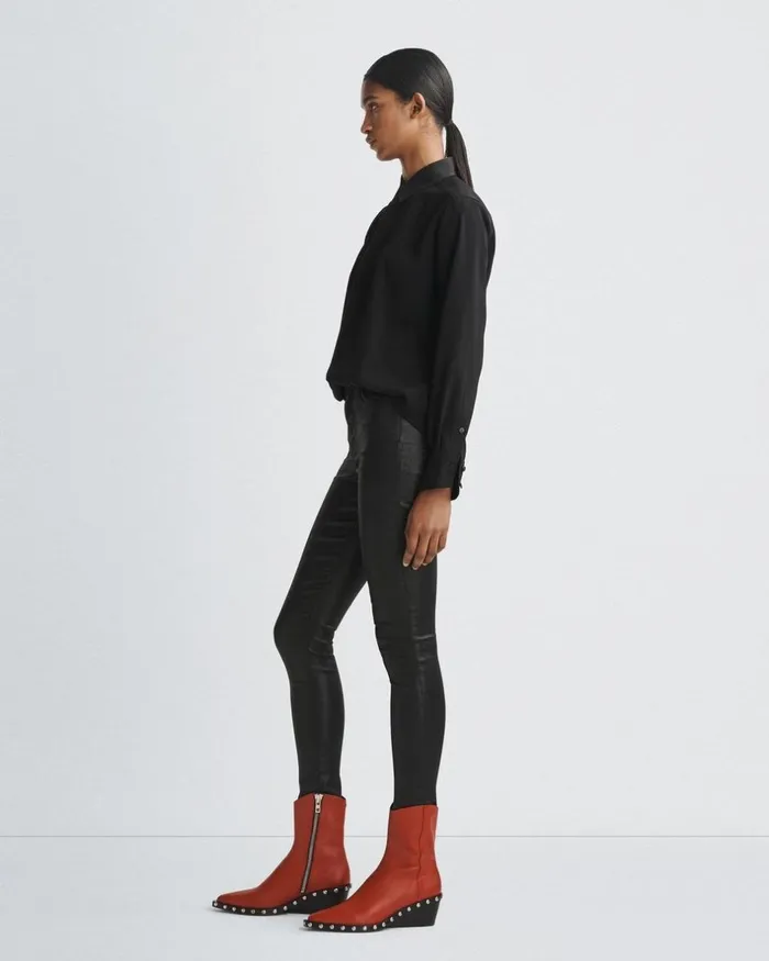 Women Tops Rag 038 Bone Phillipa Satin Blouse Black