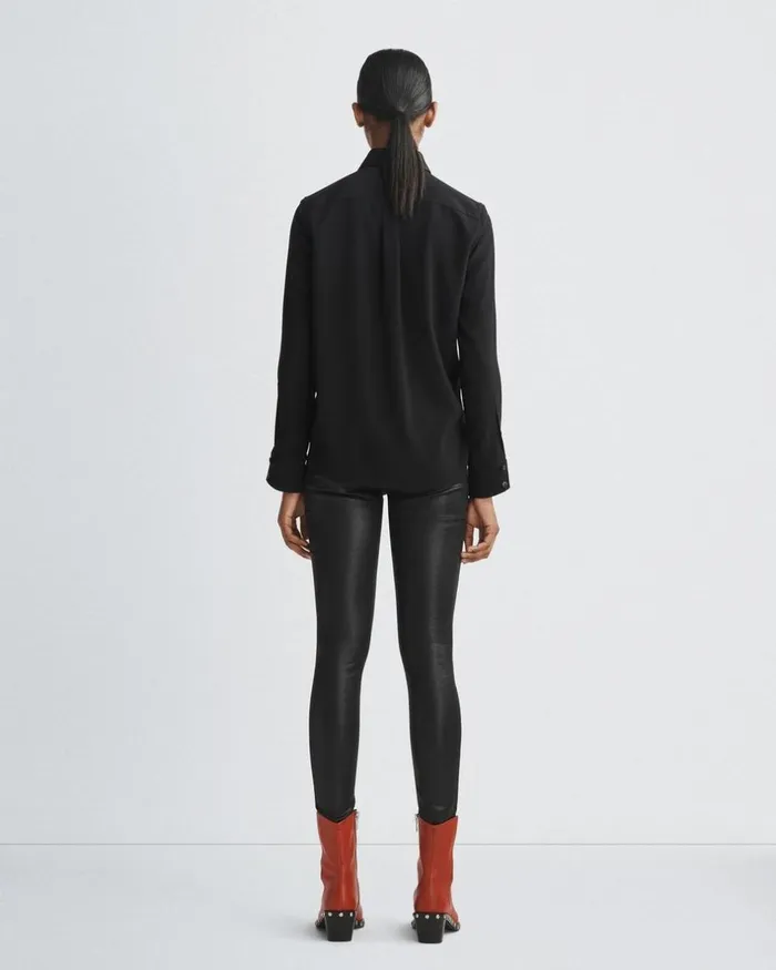 Women Tops Rag 038 Bone Phillipa Satin Blouse Black