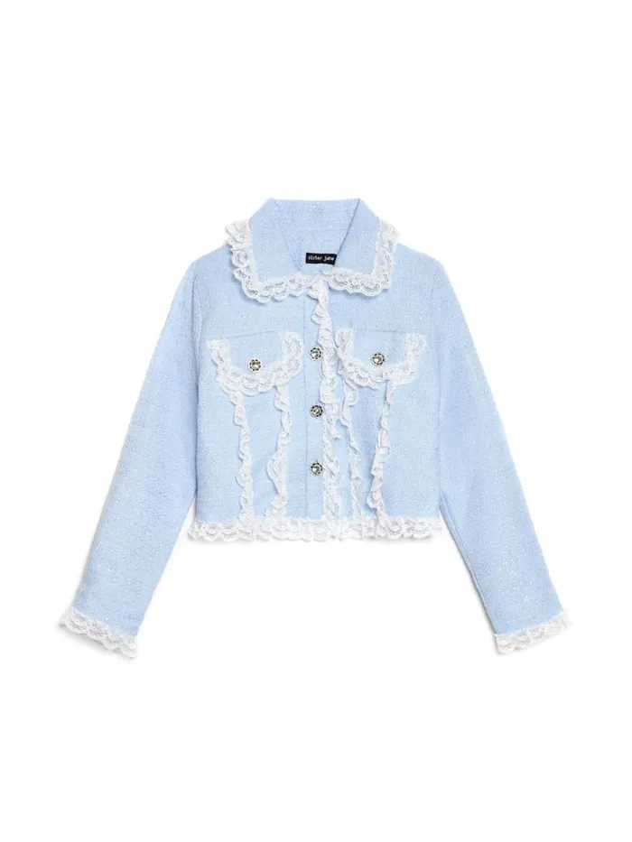 Women Treasured Tweed Jacket Xenon Blue Sister Jane Jackets