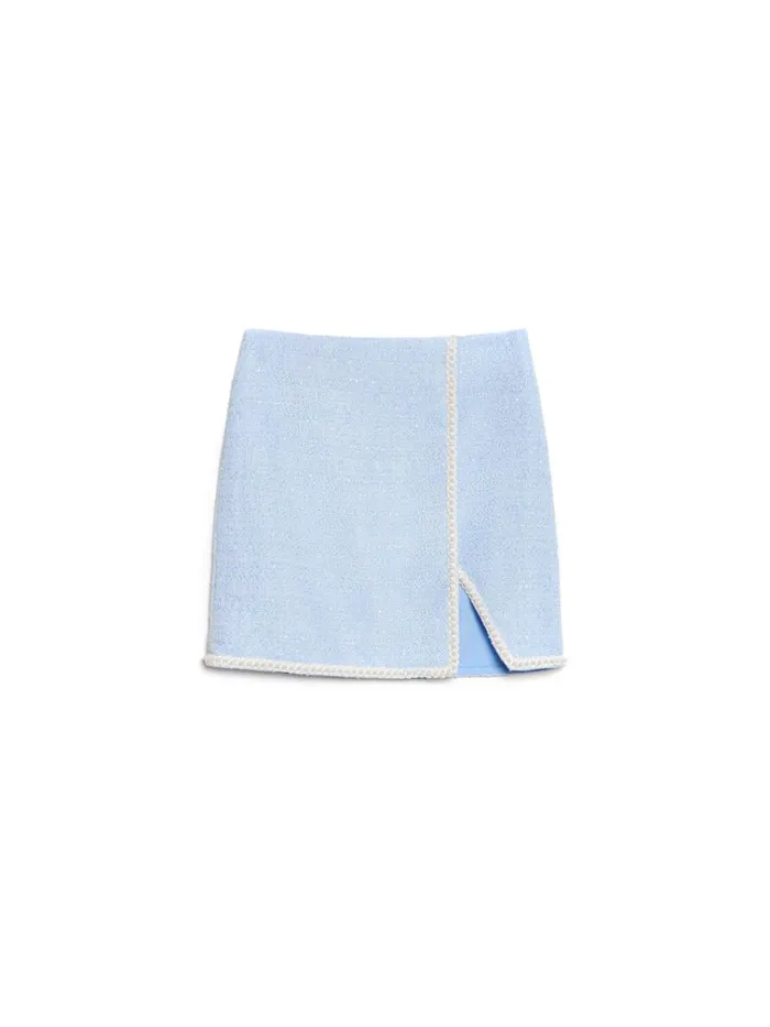 Women Treasured Tweed Mini Skirt Xenon Blue Sister Jane Bottoms