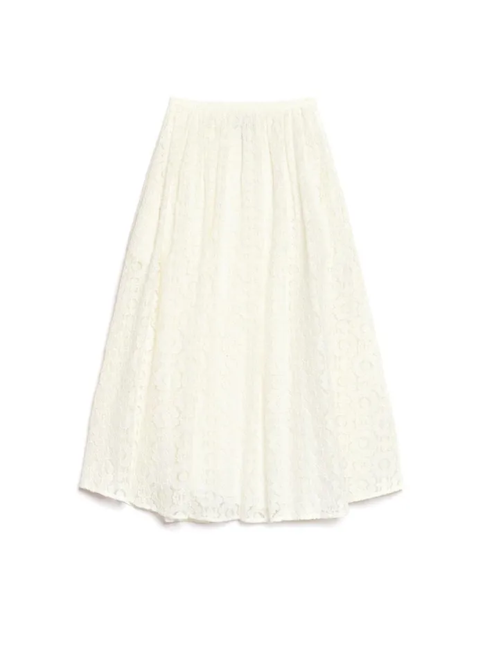 Women Vanilla Lace Midi Skirt White Sister Jane Bottoms