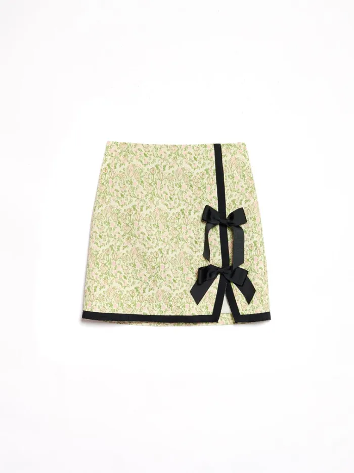 Women Vine Jacquard Mini Skirt Ditsy Floral Pink Sister Jane Bottoms