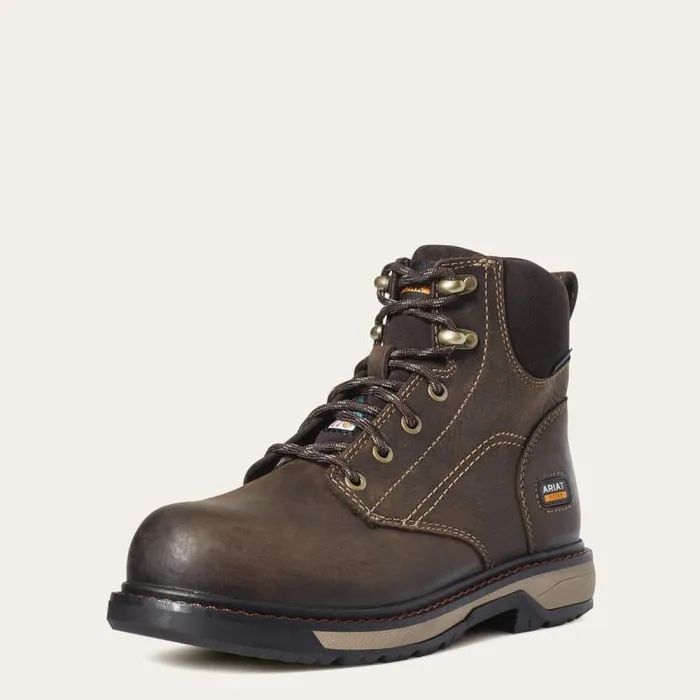 Women Waterproof Boots Ariat Riveter 6034 CSA Waterproof Composite Toe Work Boot Dark Brown