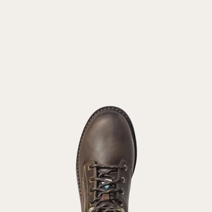 Women Waterproof Boots Ariat Riveter 6034 CSA Waterproof Composite Toe Work Boot Dark Brown