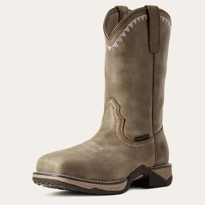 Women Western Boots Ariat Anthem Deco Composite Toe Work Boot Brown Bomber