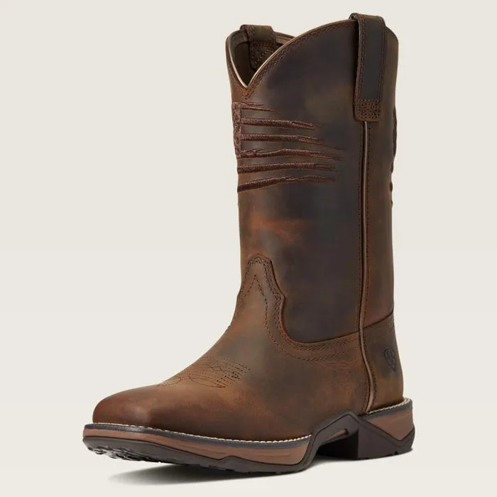 Women Western Boots Ariat Anthem Patriot Western Boot Distressed Brown