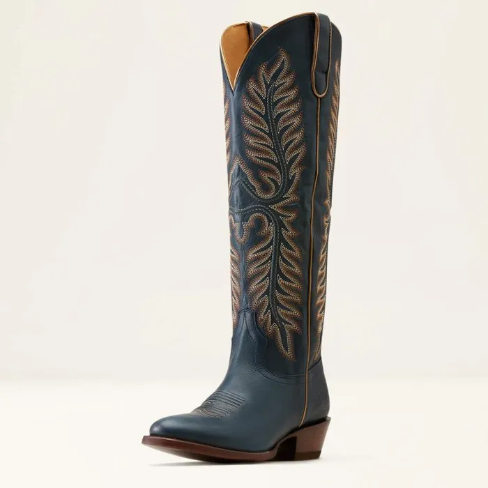 Women Western Boots Ariat Belle Stretchfit Western Boot Nautical Navy