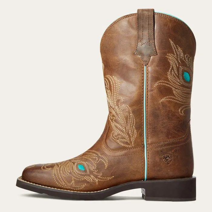 Women Western Boots Ariat Bright Eyes II Western Boot Weathered Brown Women Western Boots Ariat Bright Eyes II Western Boot Weathered Brown