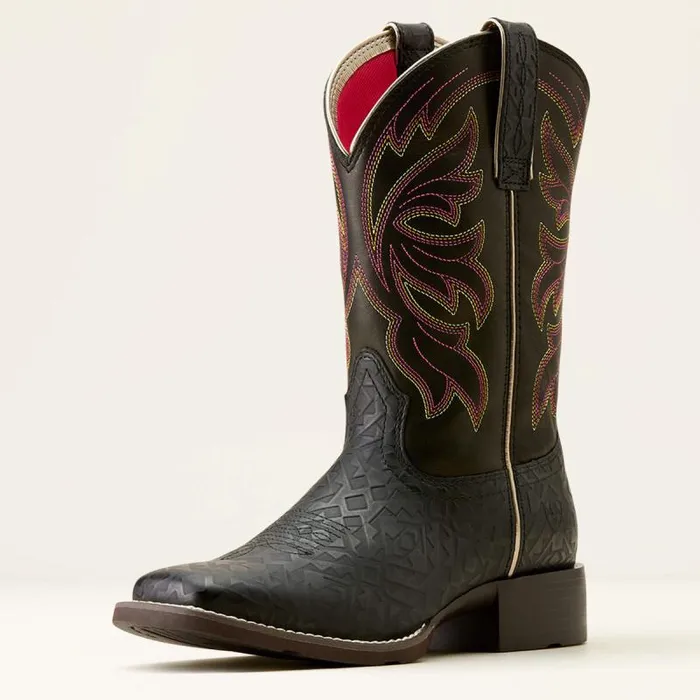 Women Western Boots Ariat Buckley Western Boot Black Blanket Embosslimousine Black