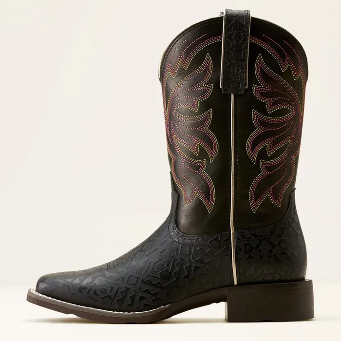 Women Western Boots Ariat Buckley Western Boot Black Blanket Embosslimousine Black Women Western Boots Ariat Buckley Western Boot Black Blanket Embosslimousine Black