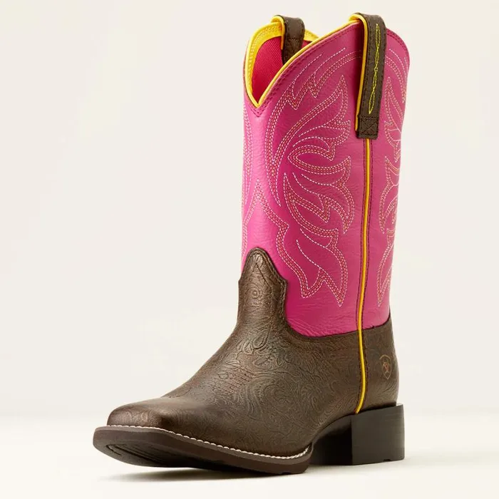Women Western Boots Ariat Buckley Western Boot Bronze Ageblushing Pink
