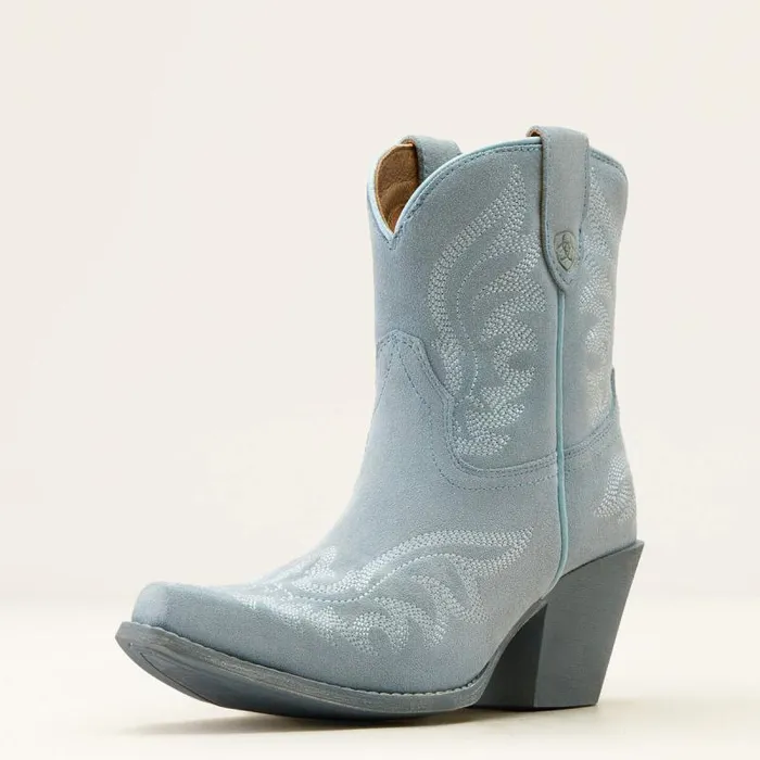 Women Western Boots Ariat Chandler Western Boot Baby Blue Jean Suede