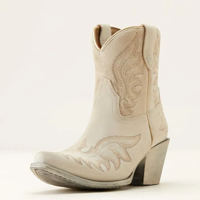 Women Western Boots Ariat Chandler Western Boot Cloud White Suede