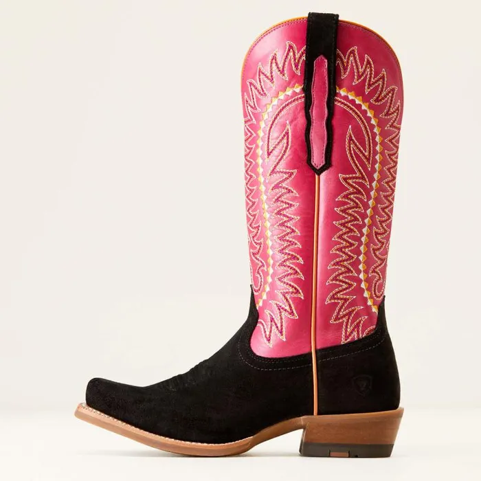 Women Western Boots Ariat Derby Monroe Western Boot Black Roughout Women Western Boots Ariat Derby Monroe Western Boot Black Roughout