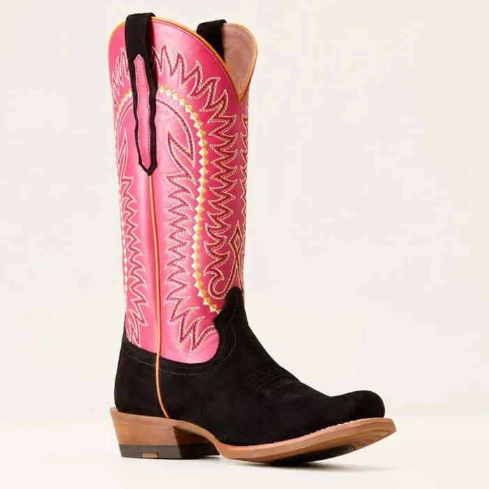 Women Western Boots Ariat Derby Monroe Western Boot Black Roughout Women Western Boots Ariat Derby Monroe Western Boot Black Roughout