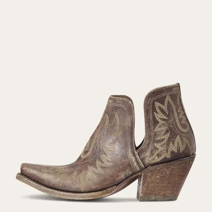 Women Western Boots Ariat Dixon Bootie Naturally Distressed Brown Women Western Boots Ariat Dixon Bootie Naturally Distressed Brown