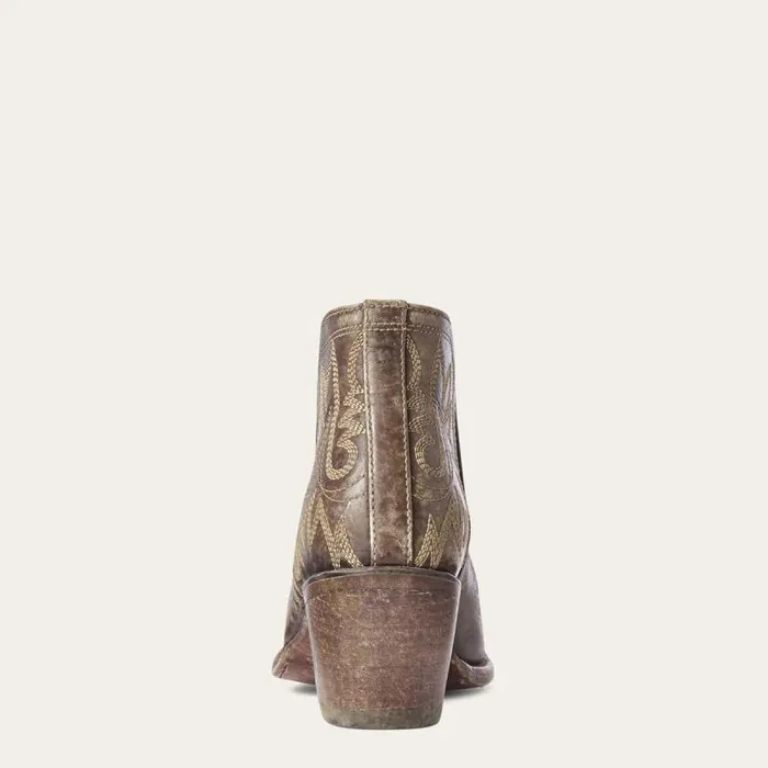Women Western Boots Ariat Dixon Bootie Naturally Distressed Brown Women Western Boots Ariat Dixon Bootie Naturally Distressed Brown
