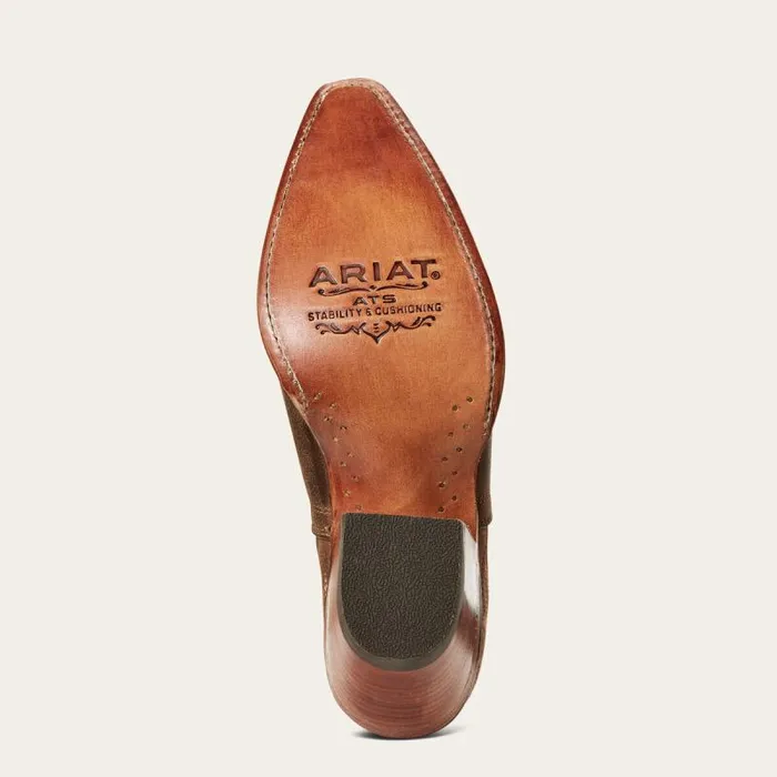 Women Western Boots Ariat Dixon Bootie Weathered Brown Women Western Boots Ariat Dixon Bootie Weathered Brown