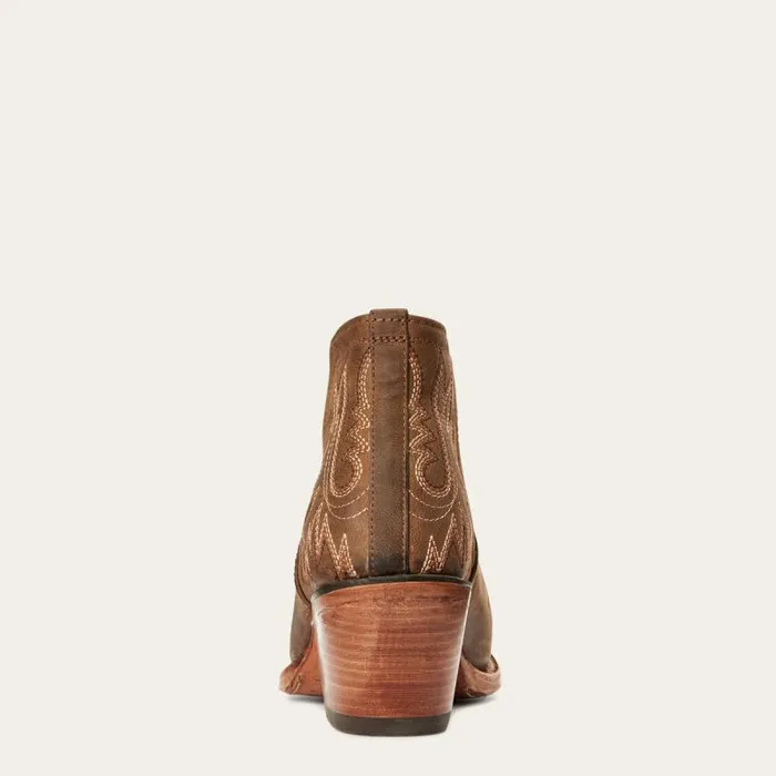 Women Western Boots Ariat Dixon Bootie Weathered Brown Women Western Boots Ariat Dixon Bootie Weathered Brown