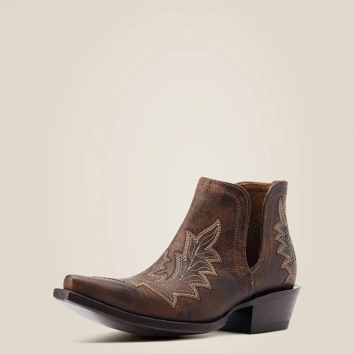 Women Western Boots Ariat Dixon Low Heel Western Boot Rhino Tan