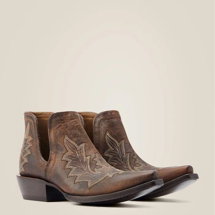 Women Western Boots Ariat Dixon Low Heel Western Boot Rhino Tan Women Western Boots Ariat Dixon Low Heel Western Boot Rhino Tan