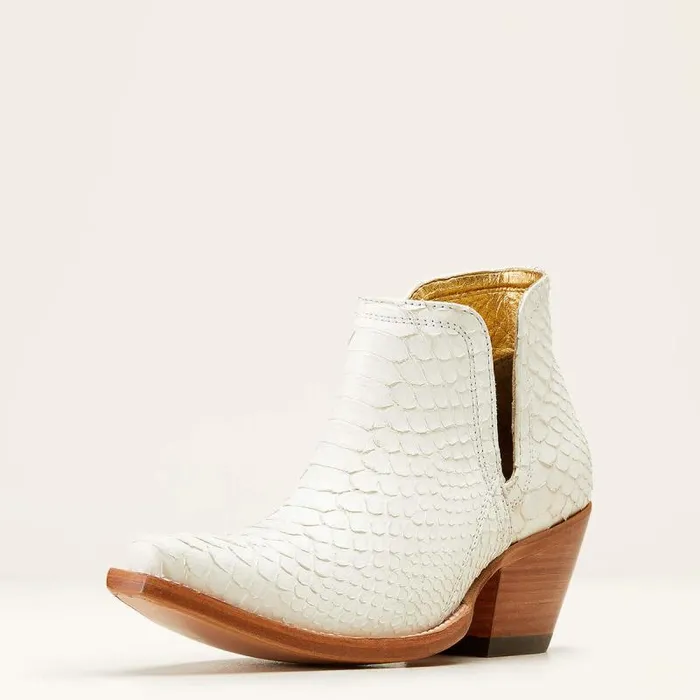 Women Western Boots Ariat Dixon Python Western Boot Classic White