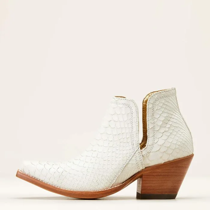 Women Western Boots Ariat Dixon Python Western Boot Classic White Women Western Boots Ariat Dixon Python Western Boot Classic White
