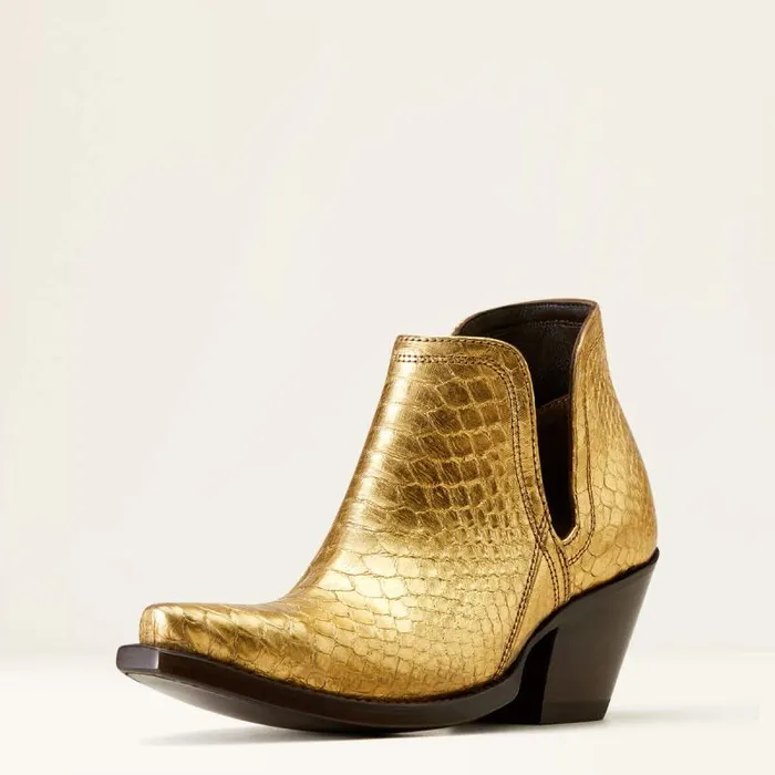 Women Western Boots Ariat Dixon Python Western Boot Metallic Gold