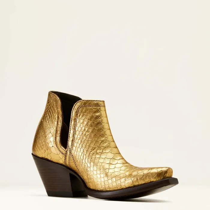 Women Western Boots Ariat Dixon Python Western Boot Metallic Gold