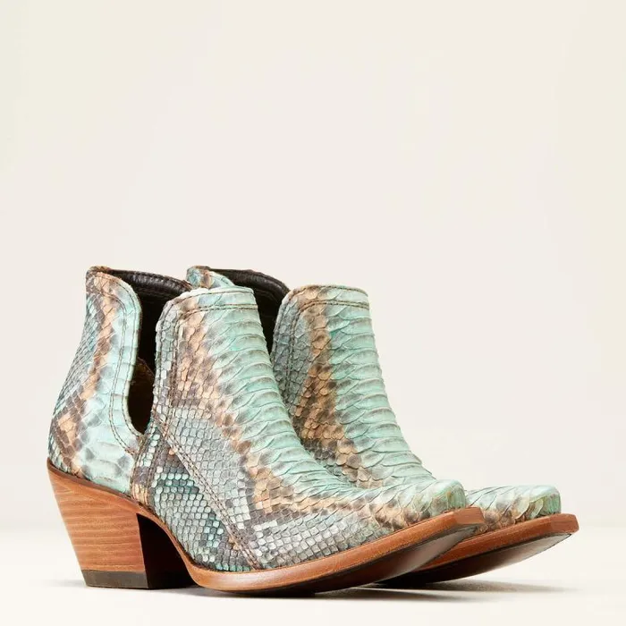 Women Western Boots Ariat Dixon Python Western Boot Naturally Turquoise