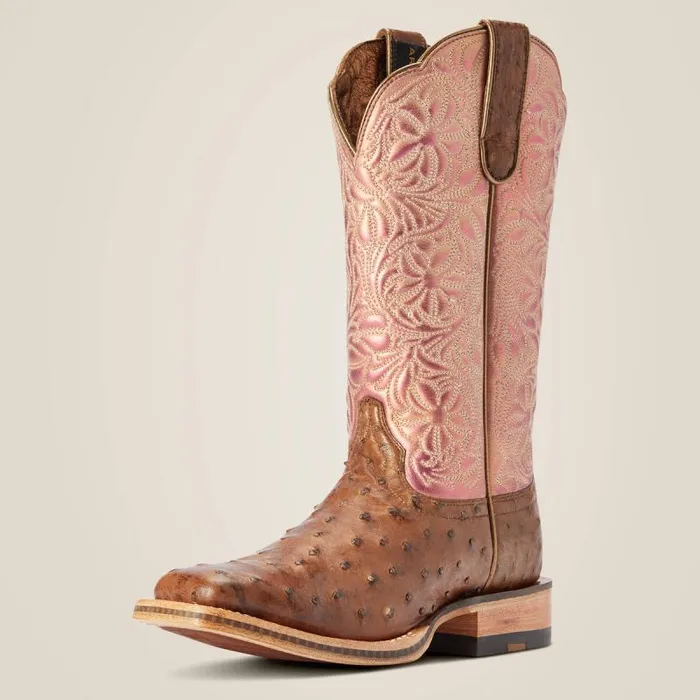 Women Western Boots Ariat Donatella Western Boot Distressed Chocolate Full Quil