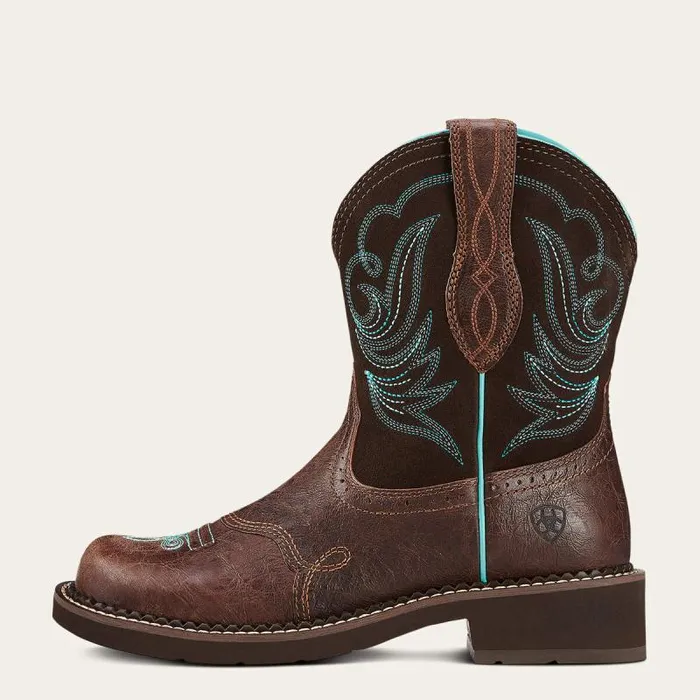 Women Western Boots Ariat Fatbaby Heritage Dapper Western Boot Royal Chocolate
