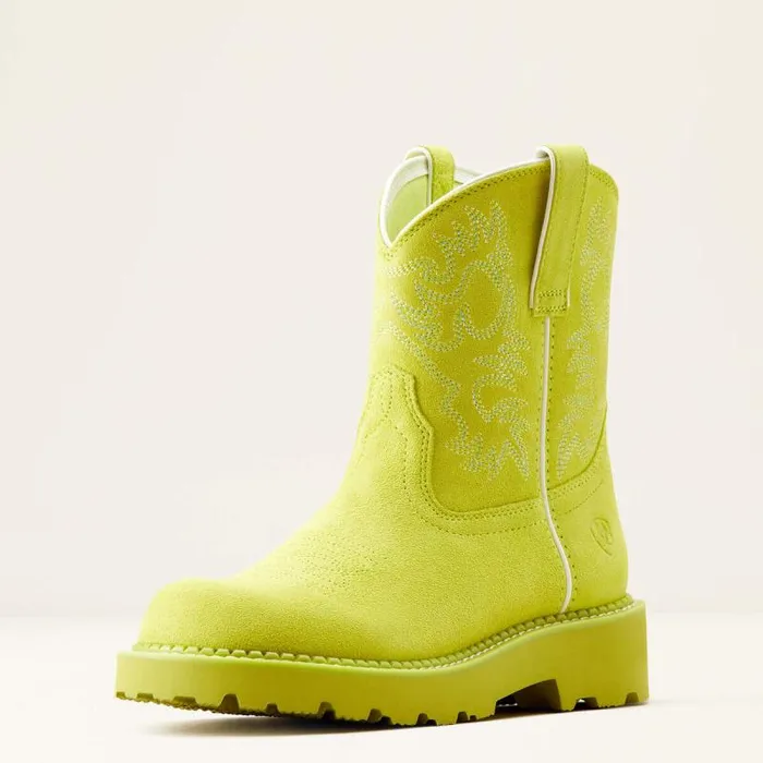 Women Western Boots Ariat Fatbaby Western Boot Electric Lime