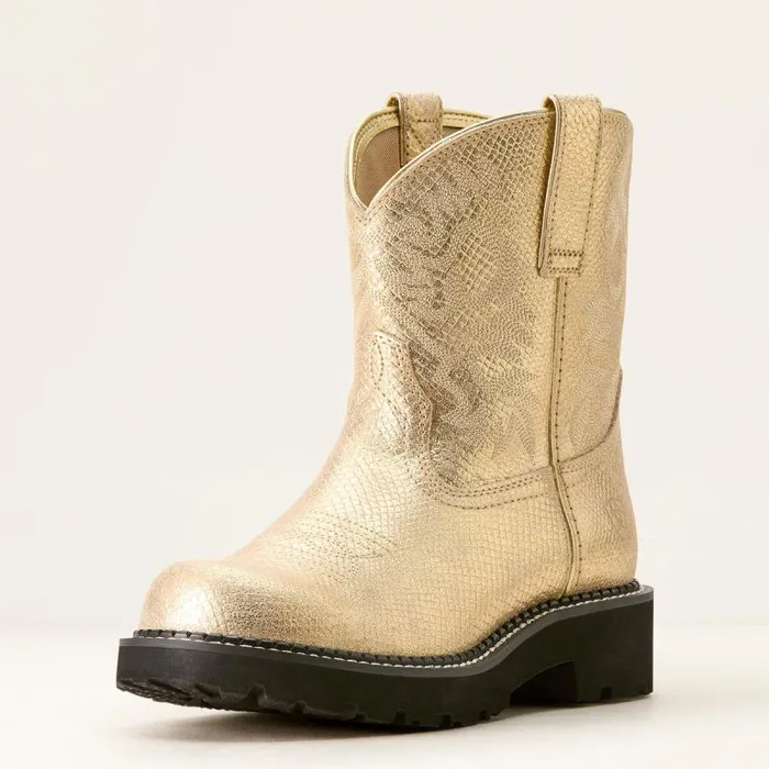 Women Western Boots Ariat Fatbaby Western Boot Gilded Lizard Emboss