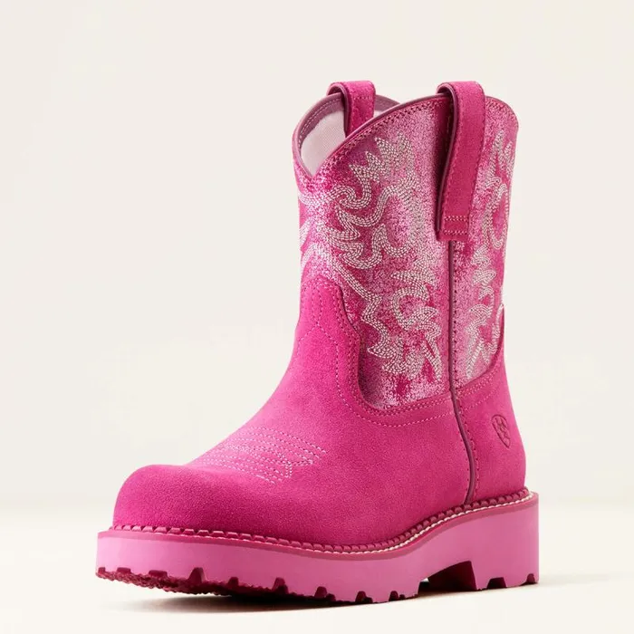 Women Western Boots Ariat Fatbaby Western Boot Hottest Pinkpink Metallic