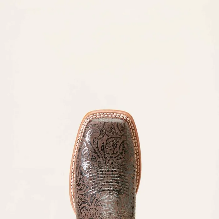 Women Western Boots Ariat Frontier Farrah Western Boot Chocolate Floral Emboss Women Western Boots Ariat Frontier Farrah Western Boot Chocolate Floral Emboss